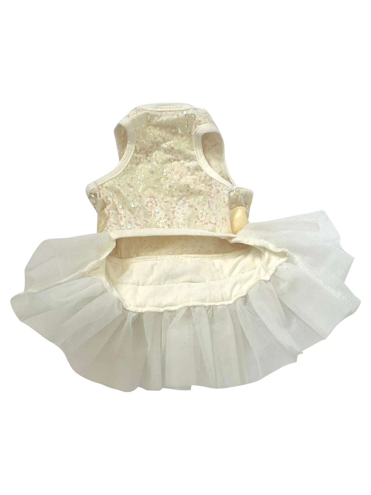 Hollywood Hologram Tutu, Ivory Sequins - Image 3
